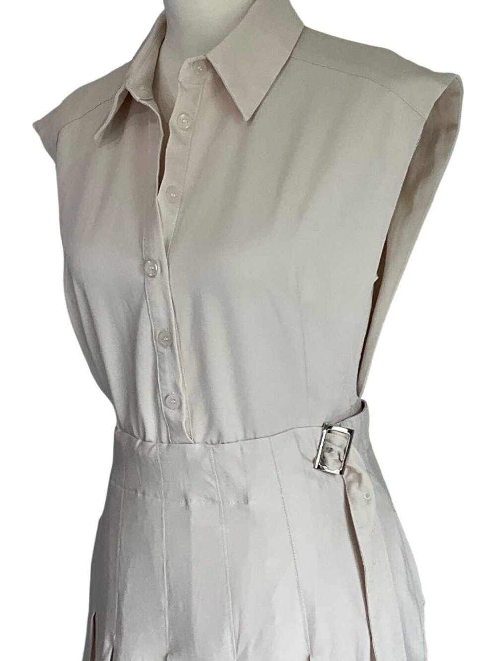 En Saison Quince Midi Shirt Dress in ecru Medium New Womens dresses - Picture 7 of 15